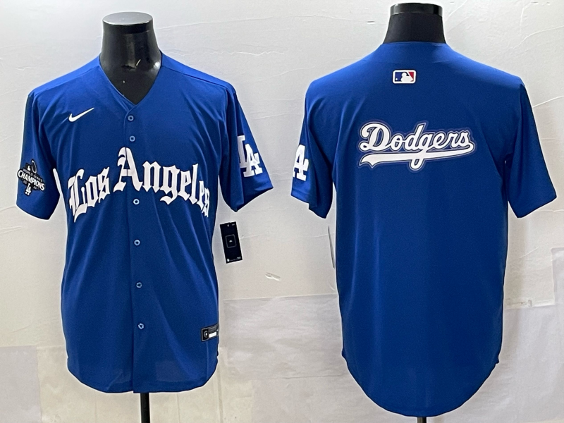 Men Los Angeles Dodgers Blank Blue 2025 Nike MLB Jersey style 0017
